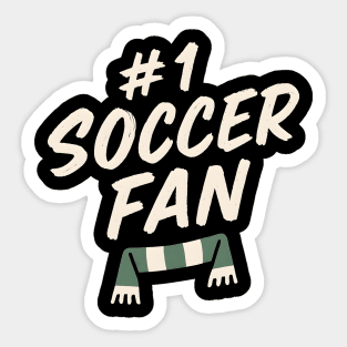 #1 Soccer Fan Football Scarf Graphic Gift for Sports Lovers Sticker